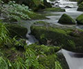 A photo of some boulders in a stream